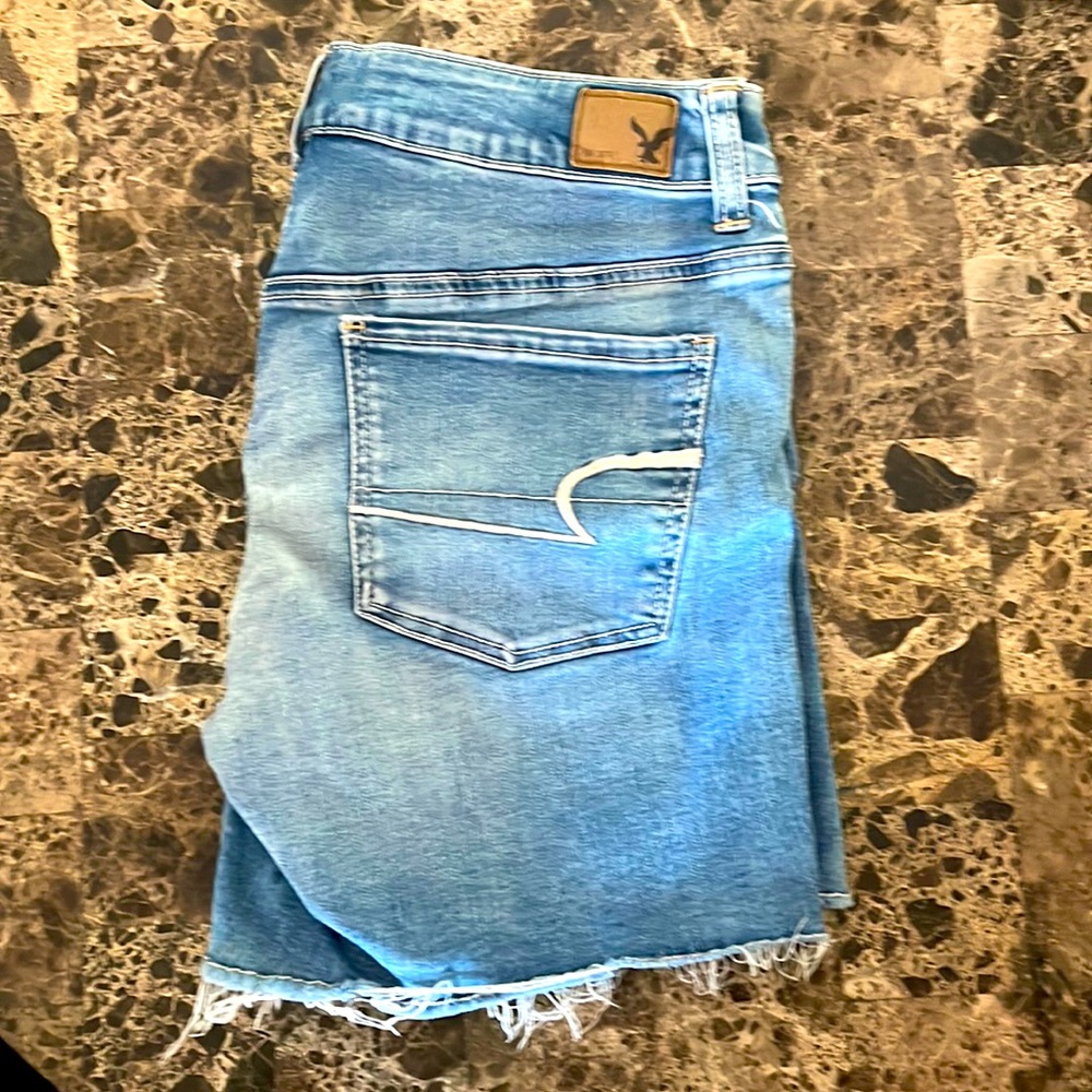 American Eagle super super stretch jean shorts